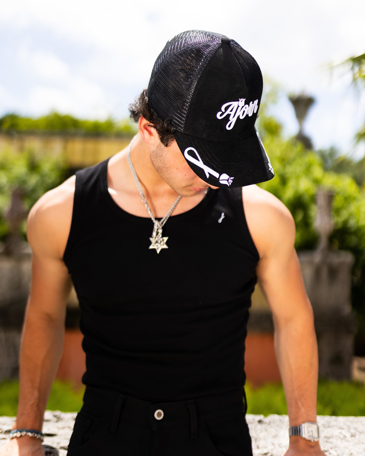 Classic Logo Trucker Hat - Black (White)