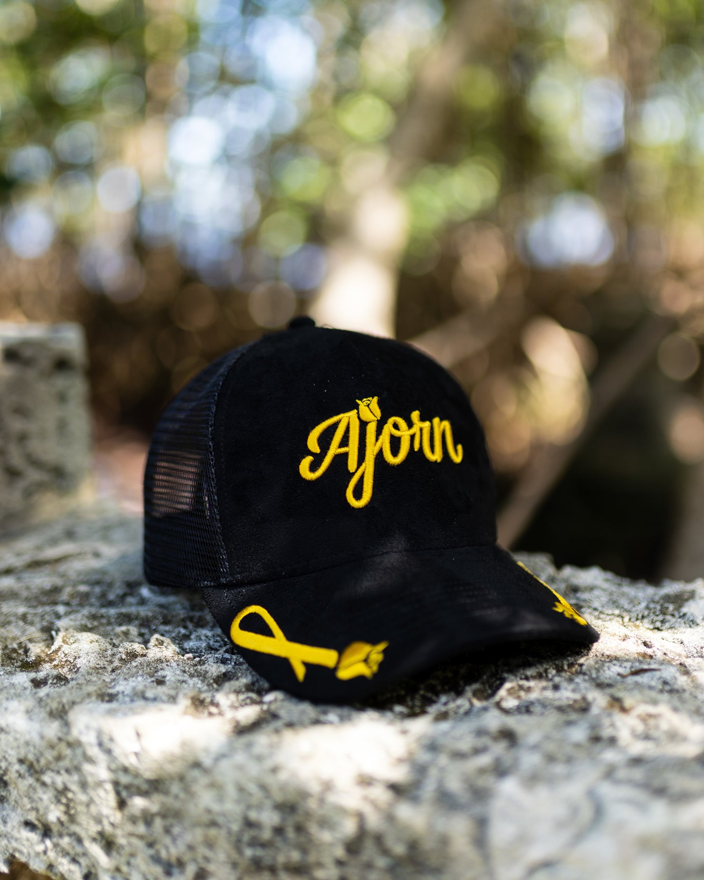 Classic Logo Trucker Hat - Black (Yellow)