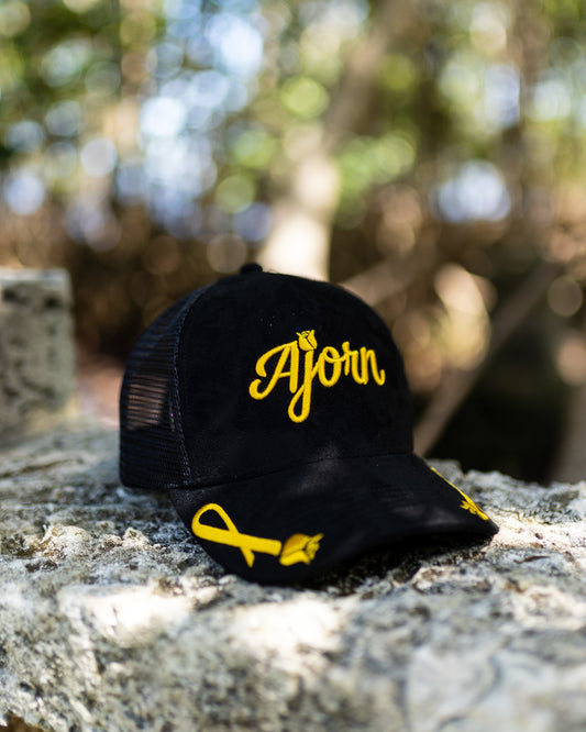 Classic Logo Trucker Hat - Black (Yellow)